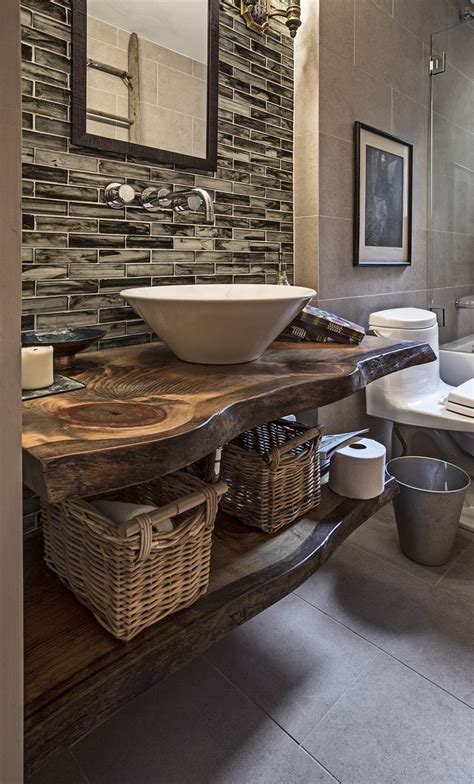The use of floating vanity for the bathroom is increasing hugely. Live Edge Vanity | bath vanity ideas | Pinterest ...