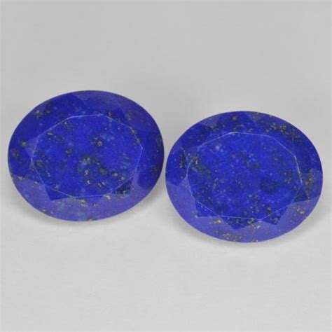 46ct 2 Pcs Deep Blue Lapis Lazuli Gems From Afghanistan