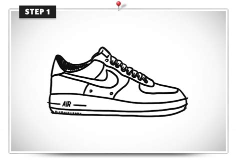 Nike Air Force 1 Drawing At Explore Collection Of