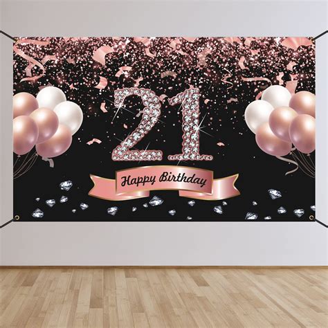 Buy Trgowaul 21st Birthday Decorations For Her Rose Gold 21st