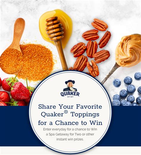 Iwg has an established reputation for delivering instant win games, so partnering with them made strategic sense. Quaker Oatmeal "Favorite Flavors" Instant Win Game - DAILY ...