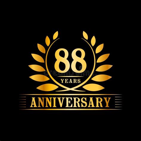 88 Years Anniversary Celebration Logo 88th Anniversary Luxury Design
