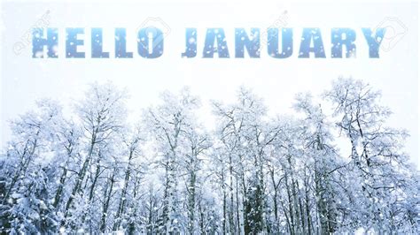 Free download Words Hello January On Winter Background Stock Photo ...