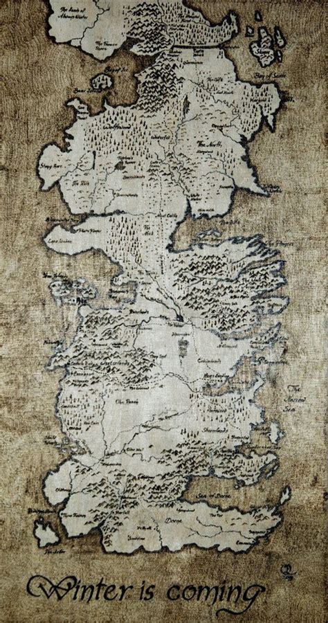 Pyrography Map Of Westeros 7000 Mapa