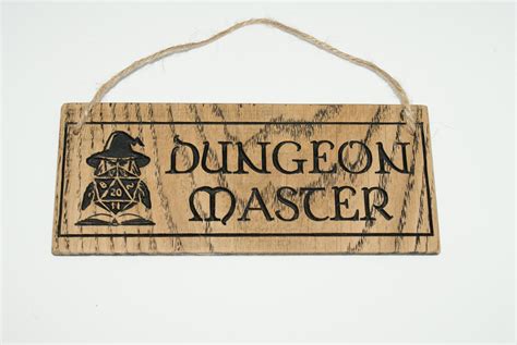 Dungeon Master Wooden Sign Dnd Dungeons And Dragons Signs Etsy