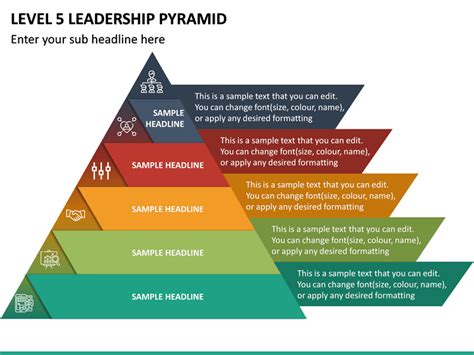 Level 5 Leadership Pyramid Powerpoint Template Ppt Slides
