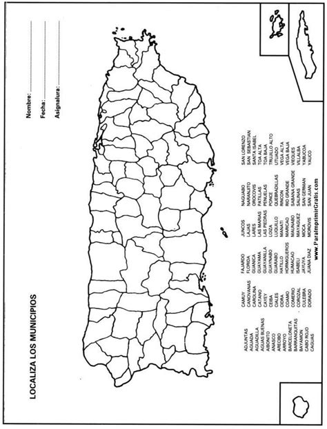 Mapa Politico De Puerto Rico Para Imprimir Gratis