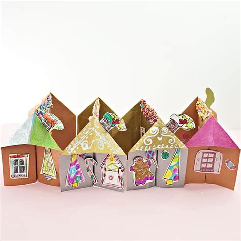 3d Paper Gingerbread House Craft