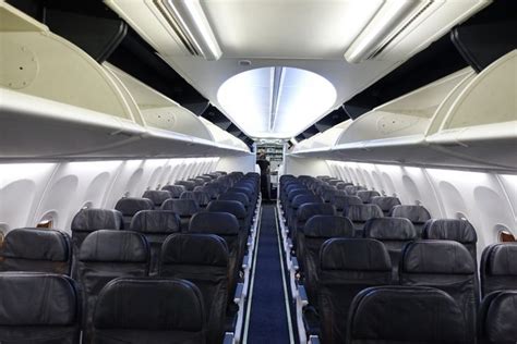Alaska Airlines Boeing Economy Cabin Has Seats Arranged In