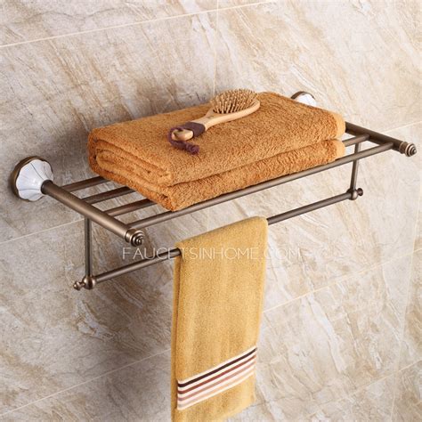 Includes a multipurpose cleaning towel. Brushed Nickel Ceramic Bathroom Towel Shelves Wall Mounted