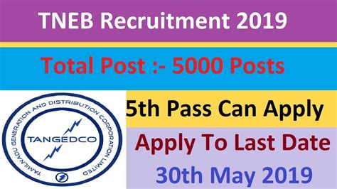 TNEB 5000 Gangman Recruitment Apply Online Notification Pdf YouTube