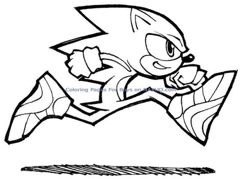 Sonic The Hedgehog Running Coloring Pages Clip Art Library