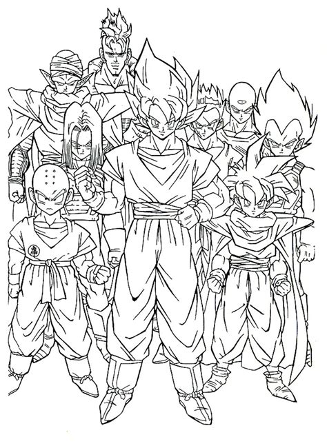 Fue publicado originalmente en la revista shōnen jump, de la editorial japonesa shūeisha, entre 1984 y 1995. pintura de Goku y los guerreros Z para imprimir y colorear ...