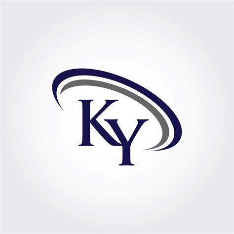 monogram ky logo design by vectorseller thehungryjpeg