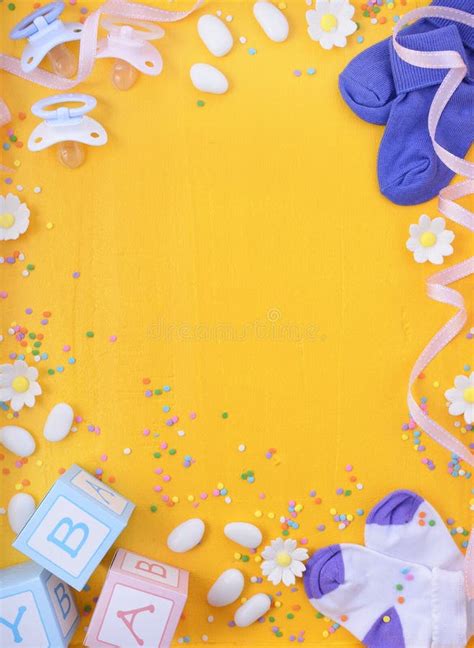 Baby Shower Nursery Background Stock Photo Image Of Cute Girl 75129360