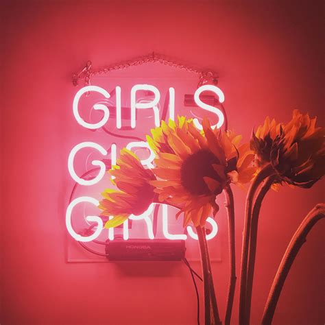 Download Neon Girls Pastel Red Aesthetic Wallpaper