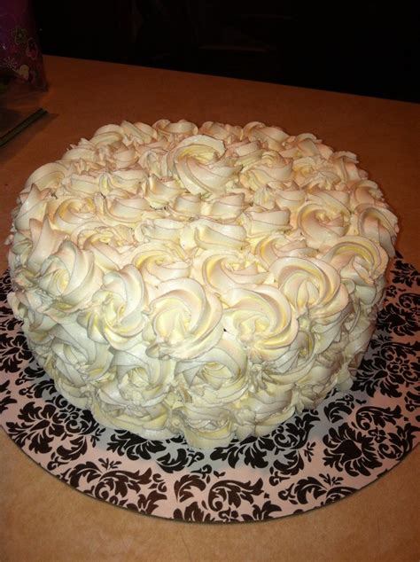 Rosette Birthday Cake For Lindsay Cupcake Cakes Cake Birthday Cake