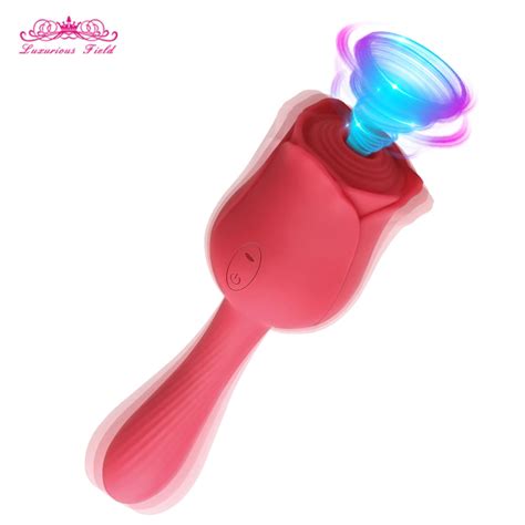US 48 00 Rose Shape Clitoris Sucker Vibrator Dildo Sucking Vibator