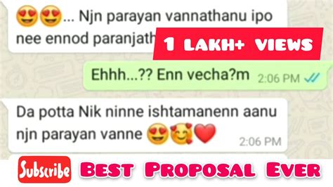 How propose a boy on chat. Best Proposal Ever 😍 ️ | Girl proposes Boy | Malayalam ...