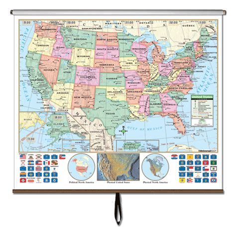 United State Wall & Roller Maps - US Primary Classroom Wall Map on Roller