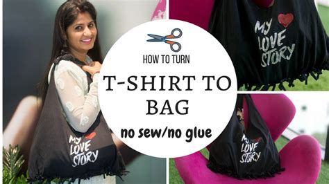 T Shirt To Bag Diy No Sew No Glue Project Turn Old