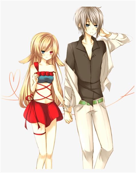 Anime Couples Holding Hands And Walking Png Image