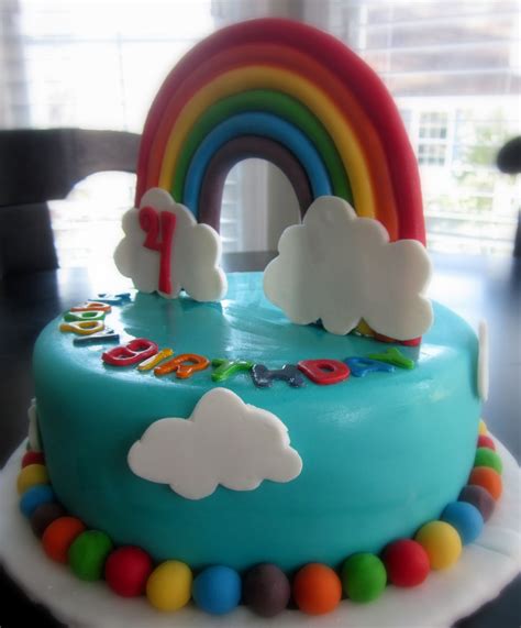 I was inspired to create this design from a card i had bought for my husband. Darlin' Designs: Rainbow Birthday Cake