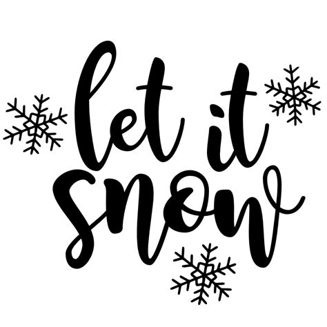 Let It Snow Christmas Free Svg File Svg Heart