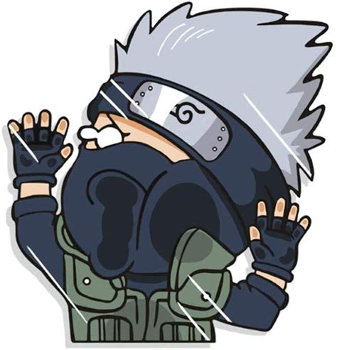 Funtaku Kakashi Hatake Naruto Funny Hitting Glass Vinyl