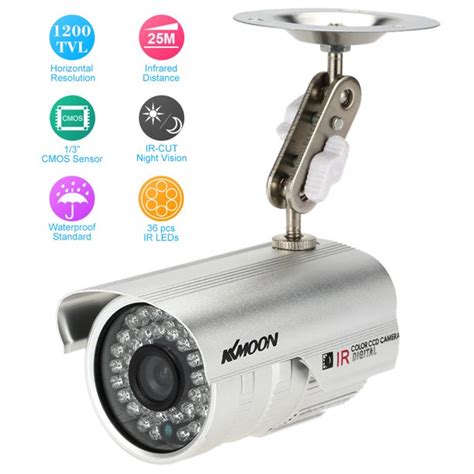 Kkmoon Hd 1200tvl Outdoor Security Cctv Camera Night Vision 1 3” Cmos Ir Cut Surveillance Ntsc