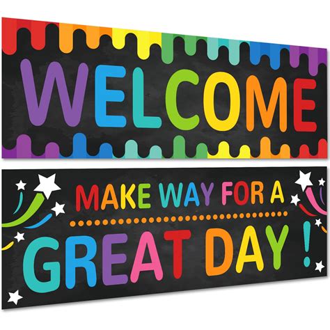 Buy 2 Pack Motivational Classroom Decorations Welcome Banner Poster