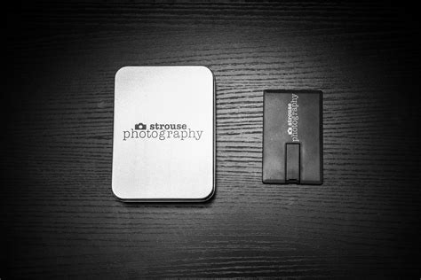 Black Business Card Flash Drives With Business Logo Imprinted On It