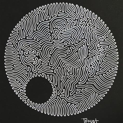 Artist Uses A Single Line To Create Intricate Pieces My