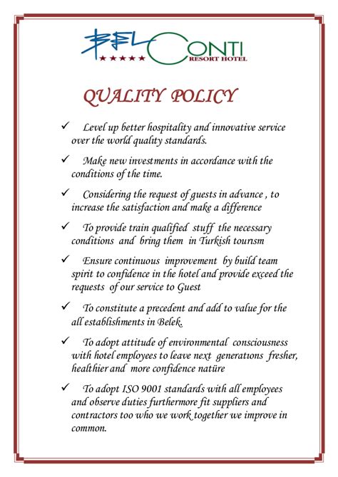 FREE 18+ Examples of Quality Policy in PDF | Google Docs | Pages | Word ...