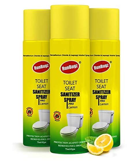 Runbugz Toilet Seat Sanitizer Spray Sanitizers 75 Ml Pack Of 3 Buy