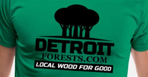Great Lakes Forest Detroit Forests Black Logo Mens Premium T Shirt