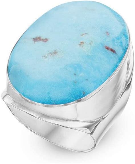 Sterling Silver Statement Ring Turquoise Giant Round Turquoise