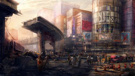 Post Apocalyptic Sci Fi Dark Horror Zombie Cities Wallpaper 1920x1080