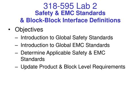 Ppt Safety And Emc Standards And Block Block Interface Definitions