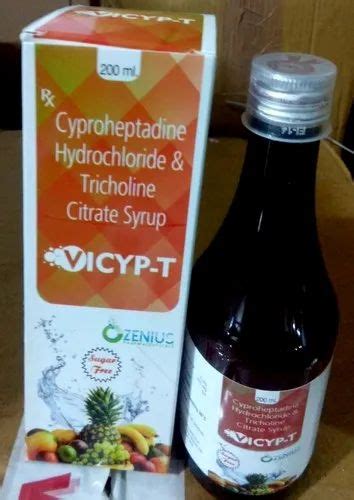 Cyproheptadine Hydrochloride Tricholine Citrate Syrup Packaging Size