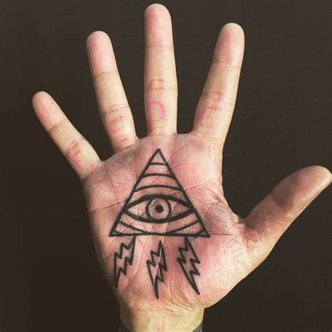 All Seeing Eye Tattoo On The Palm