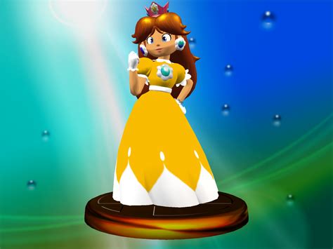 The Trophy Of Daisy In Super Smash Bros Melee Who Has A Rd Eye In The Back Princess Daisy