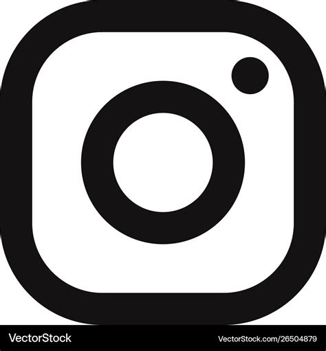 Instagram Logo Icon Social Media Symbol Royalty Free Vector