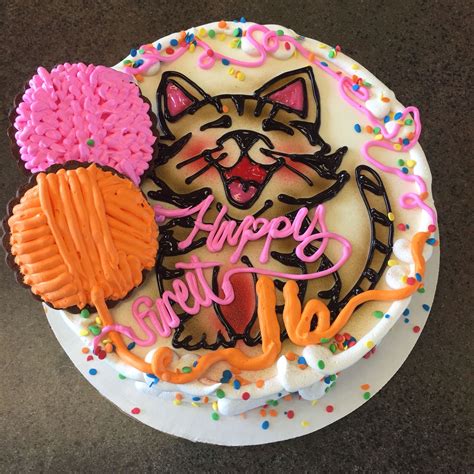 Place your cake orders now! Cat themed Dairy Queen Cake by Kelsey Scott, Mason City IA ...