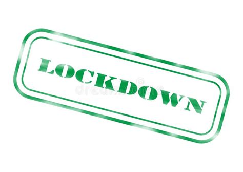Illustration Of Lock Down Stamp On A Plain White Background Stock