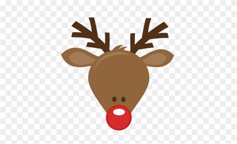 Cute Reindeer Head Svg Cutting Files For Scrapbooking Rudolph The Red