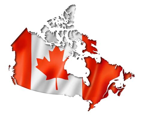 Premium Photo Canadian Flag Map