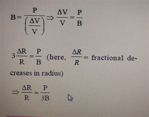 Average density of water = kg/m³. The bulk modulus of a spherical object is B. If it toppr.com