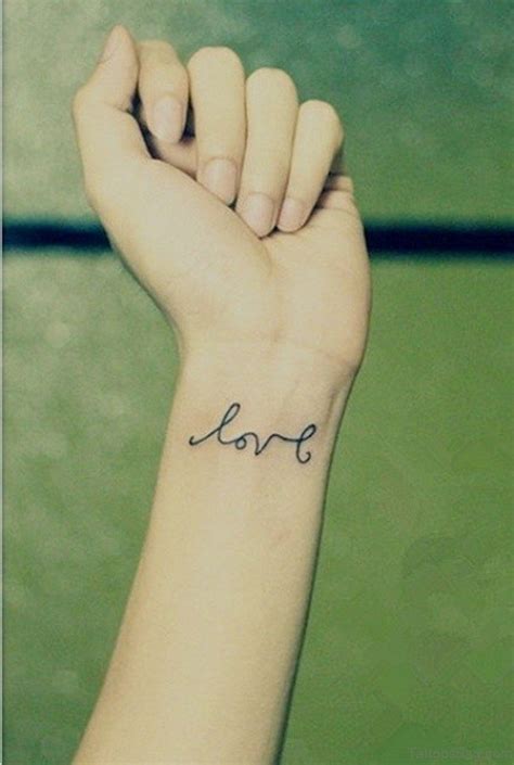 Definitely a cute tattoo for girls on wrists. 50 Charming Wording Tattoos For Wrist