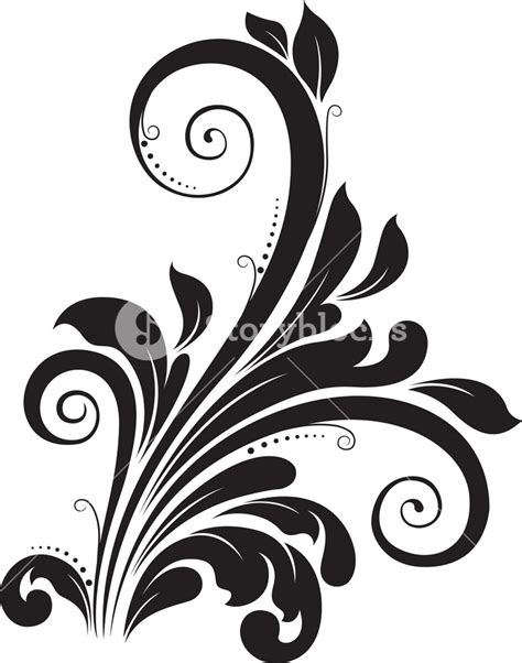 Swirl Floral Vector Element Royalty Free Stock Image Storyblocks